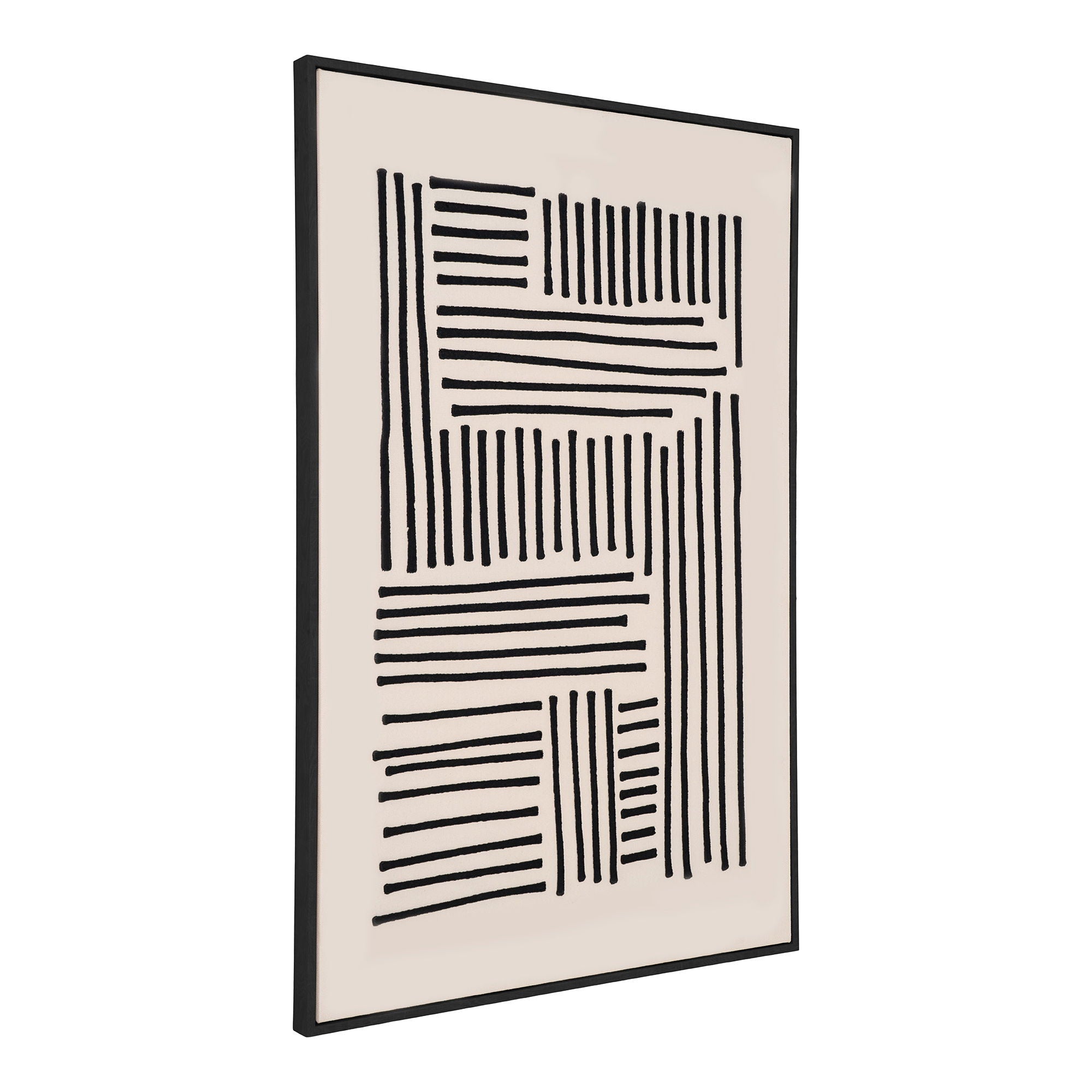 Farbe Lipari – Leinwandbild, schwarz/beige, 100×140 cm